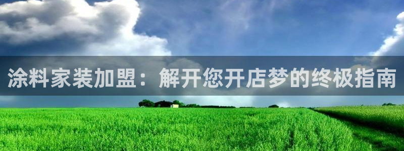 和记国际：涂料家装加盟：解开您开店梦的终极指南