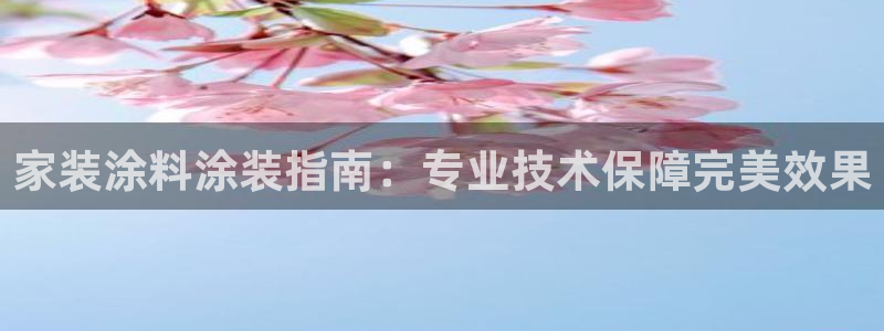 官方和记国际平台登录：家装涂料涂装指南：专业技术保障完美效果