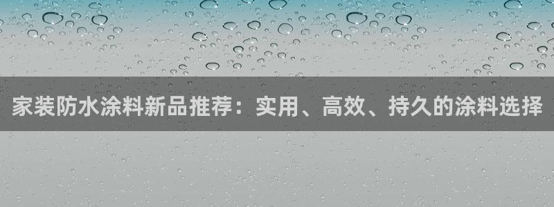 和记 官网：家装防水涂料新品推荐：实用、高效、持久的涂料选择