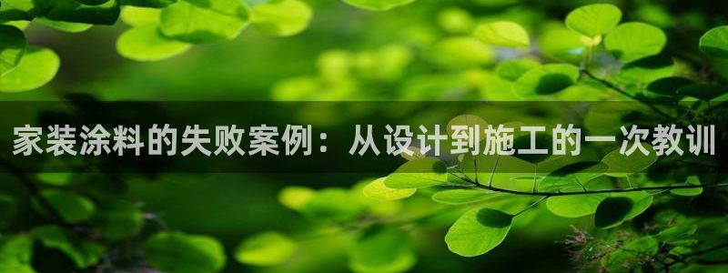 和记(福建)商贸有限公司招聘：家装涂料的失败案例：从设计到施工的一次教训